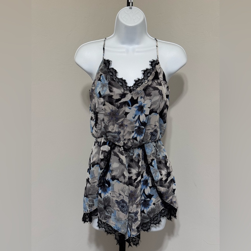 Floral Lace Trim romper